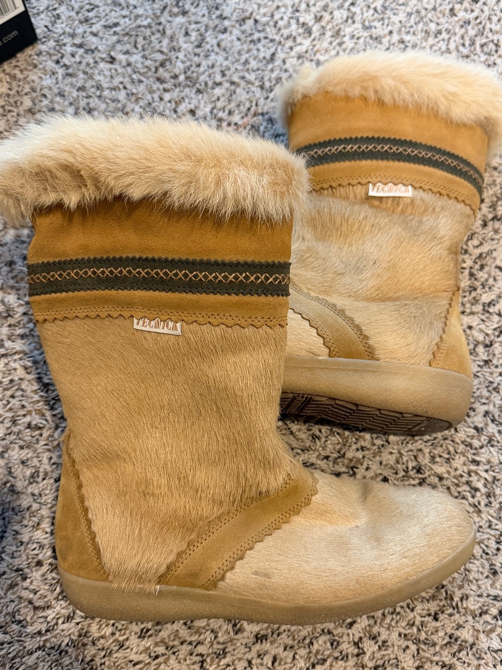 Tecnica Women's Tan Fur-Trim Winter Boots